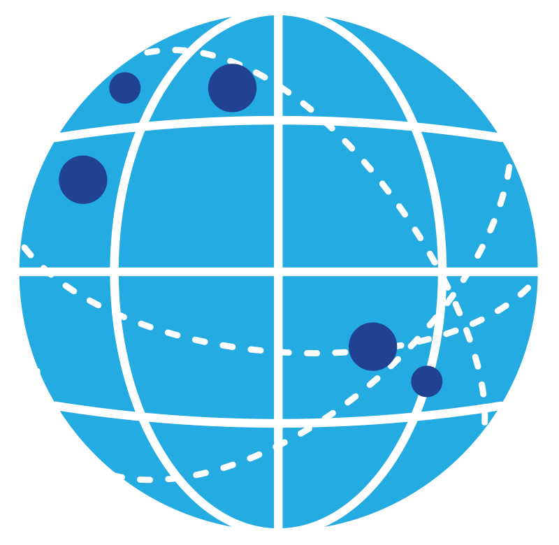 Illustration of a globe with hotspots.